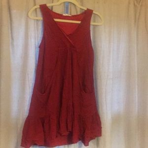 Red mini dress